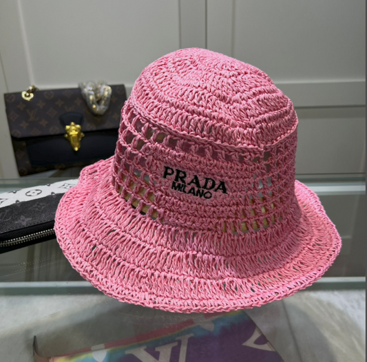 Pulling Straws Crotchet Hat - O/S - PInk