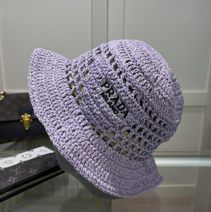 Pulling Straws Crotchet Hat - O/S - Lilac